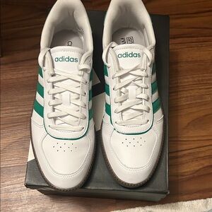 Adidas Classic White and Green Sneakers..brand new with box